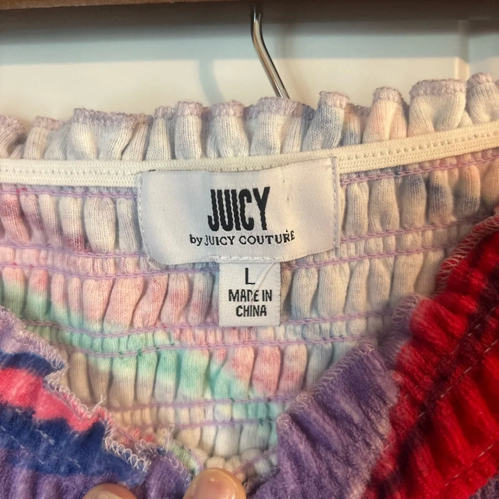 Juicy Couture Purple Multicolor Smocked Mini Skirt - Picture 5 of 6